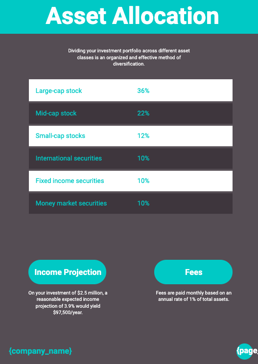 Investment Proposal Template